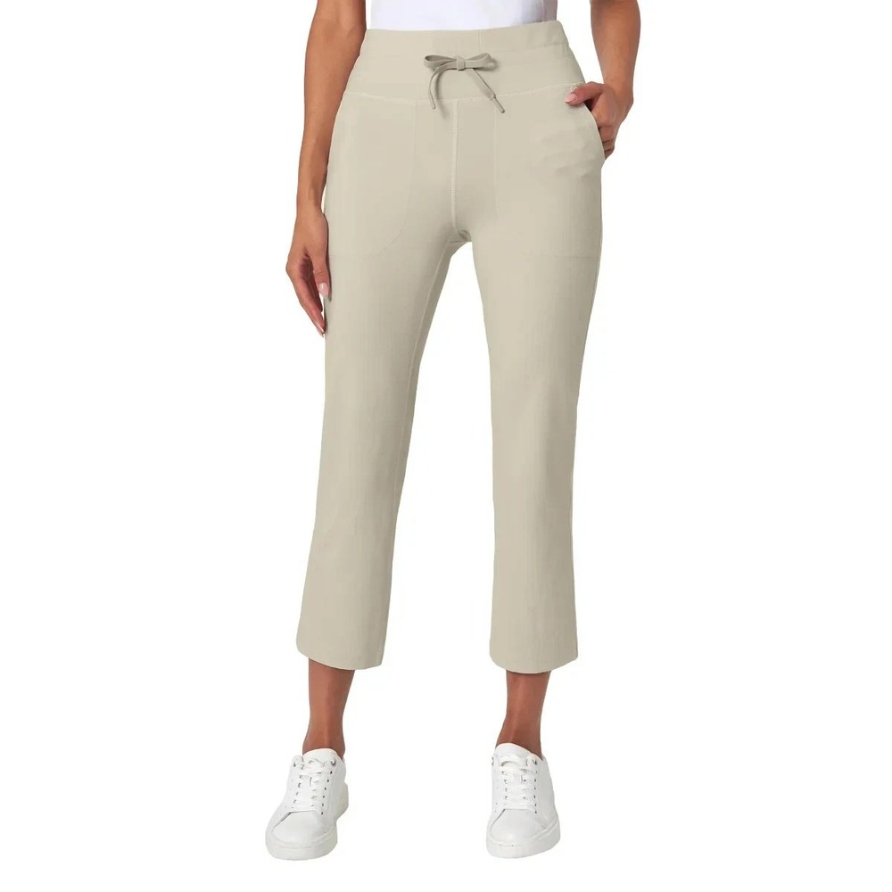 Mondetta Women's Drawstring Capri, Feather Gray, Size: Medium, NWOT